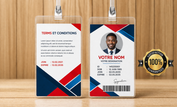 Maquette professionnelle avec badges et sceau (1) Badge Professionnel